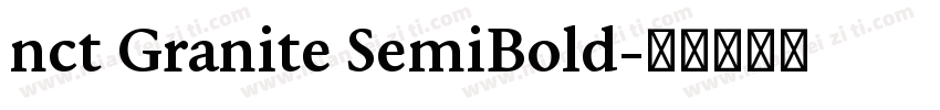 nct Granite SemiBold字体转换